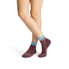 Women's Merino Wool Blend Hiking Quarter Socks