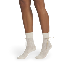Women’s Pointelle Bow Half Calf Socks